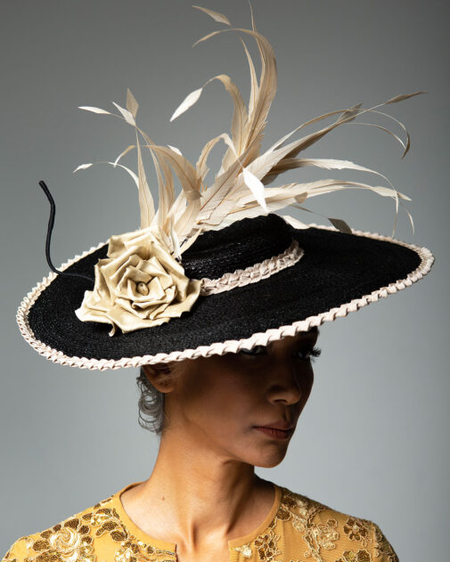 David-Dunkley-Fine-Millinery-King's-Plate-2023-Nolan-Canadian-Mounted-Police-RCMP-Fascinator-Hat-Top-Millinery-hat-shop-Toronto224A8950-copy-sm