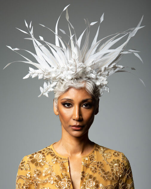David Dunkley Fine Millinery King's Plate 2023 Wedding Fascinator Top Hat Millinery hat shop Toronto 224A8938 copy sm