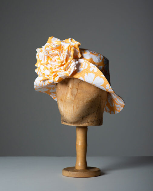 David Dunkley Fine Millinery King's Plate 2023 Whitney Linen Hat Millinery hat shop Toronto