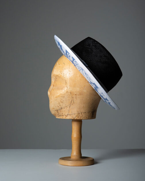 David-Dunkley-Fine-Millinery-King's-Plate-2023-Whitney-Linen-Panama-Hat-Millinery-hat-shop-Toronto
